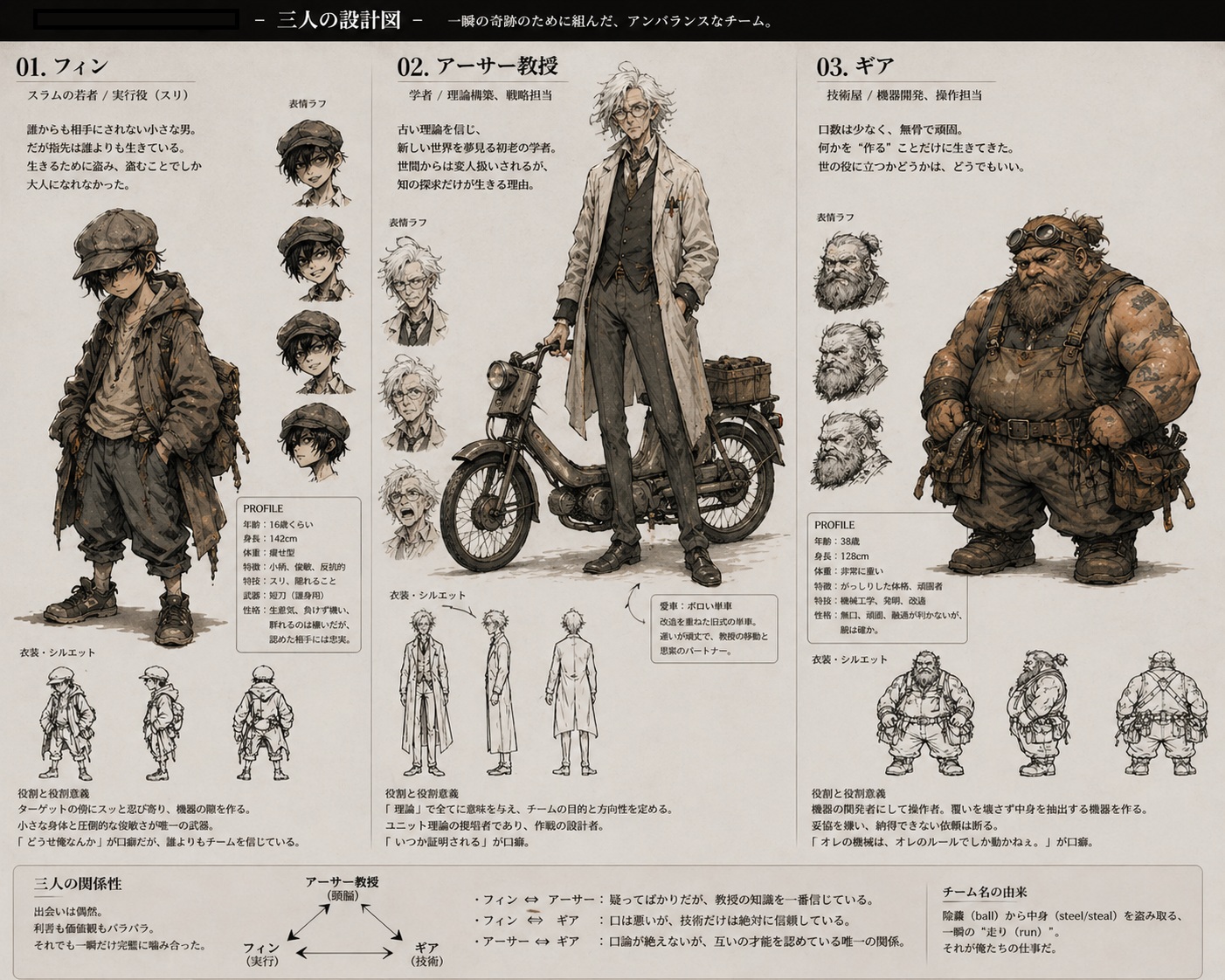 キャラクターデザインシート